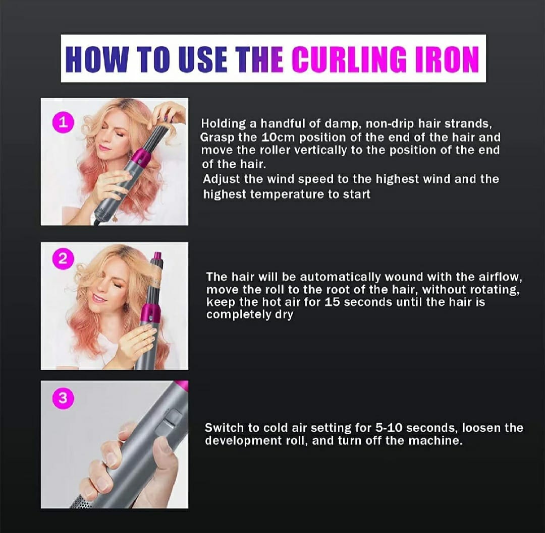 5 in 1 Hair Dryer & Hot Air Brush